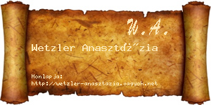 Wetzler Anasztázia névjegykártya